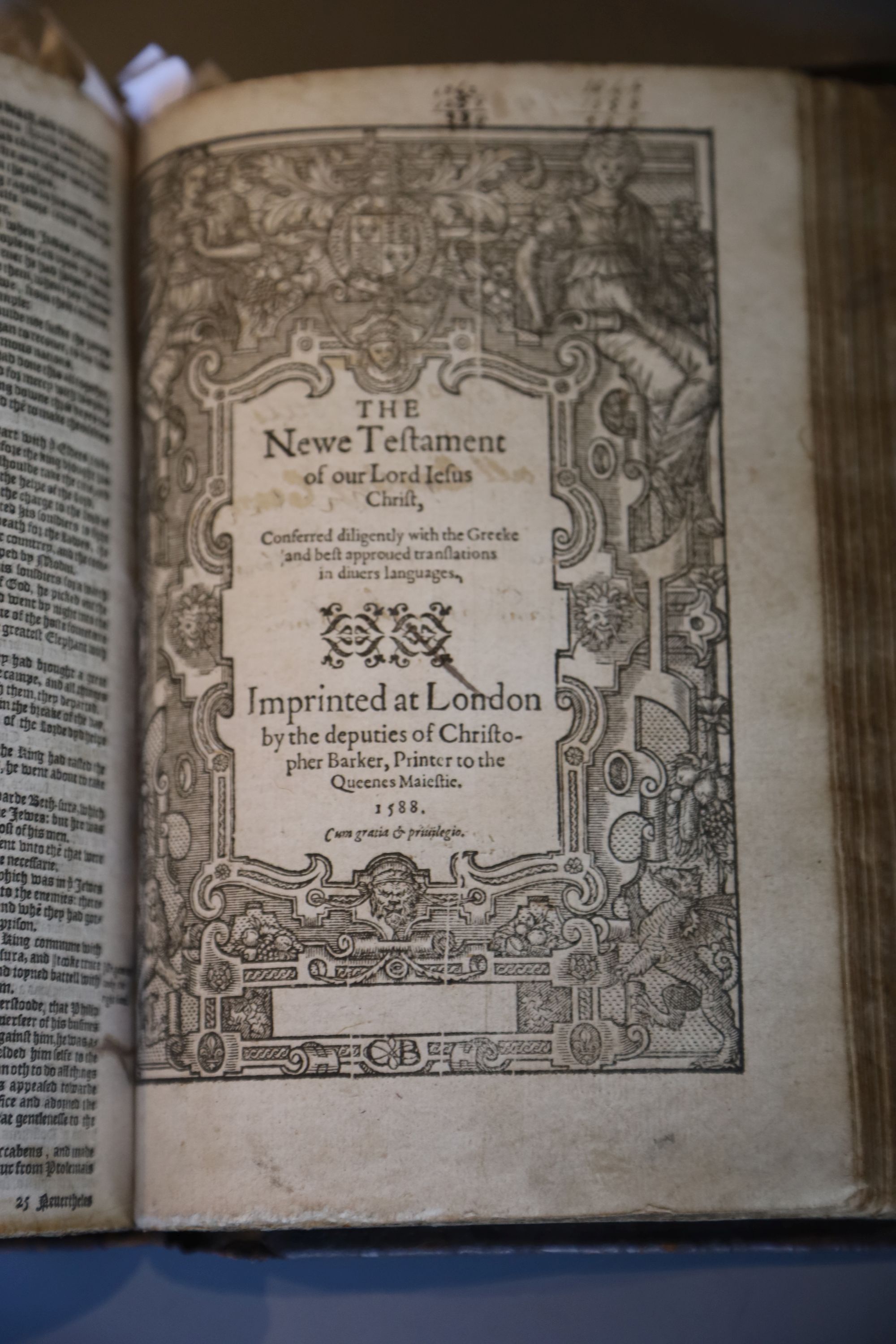 Bible in English - Bible, qto, contemporary calf, renewed endpapers, lacking general title and leaves in The Second Table beyond